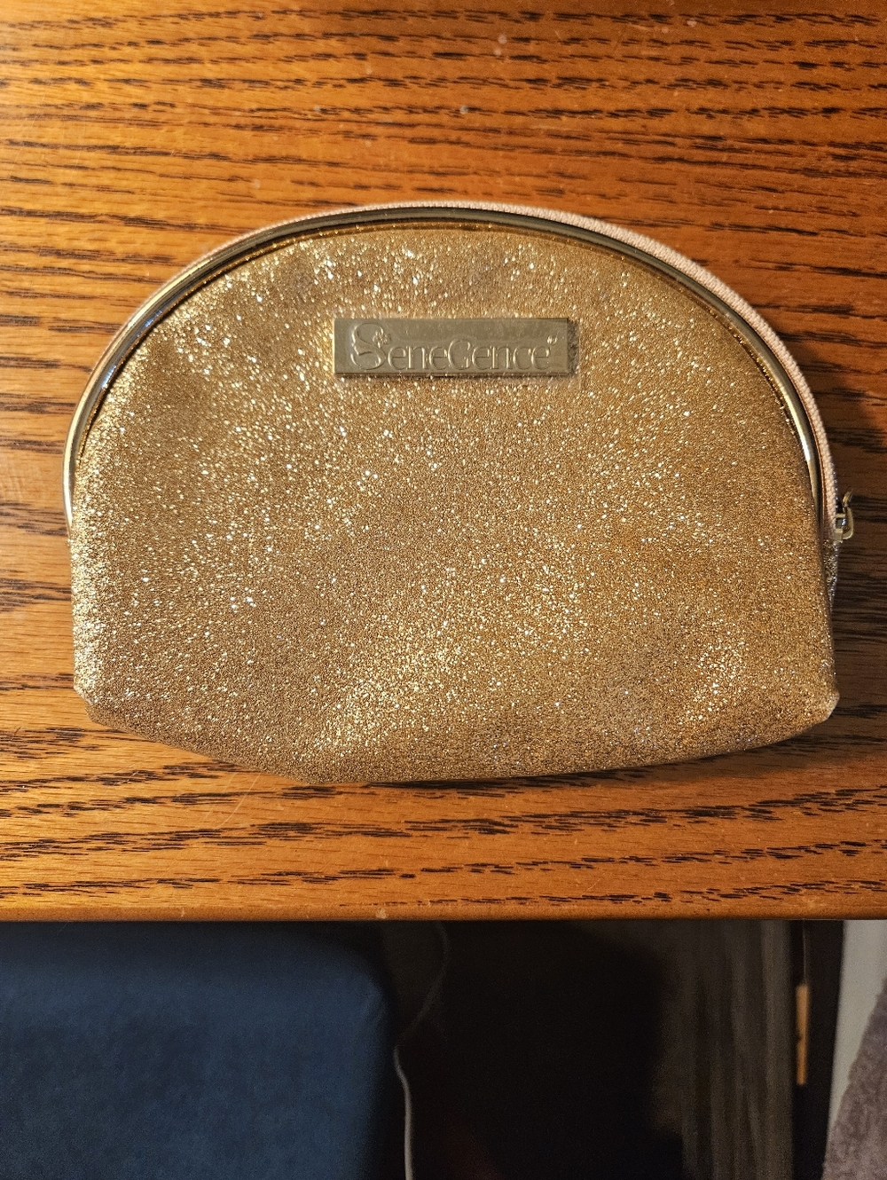 Gold SeneGence Makeup Bag